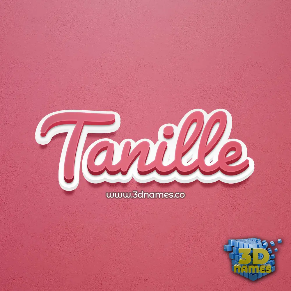 tanille in Red Scribble style - 3D name wallpaper