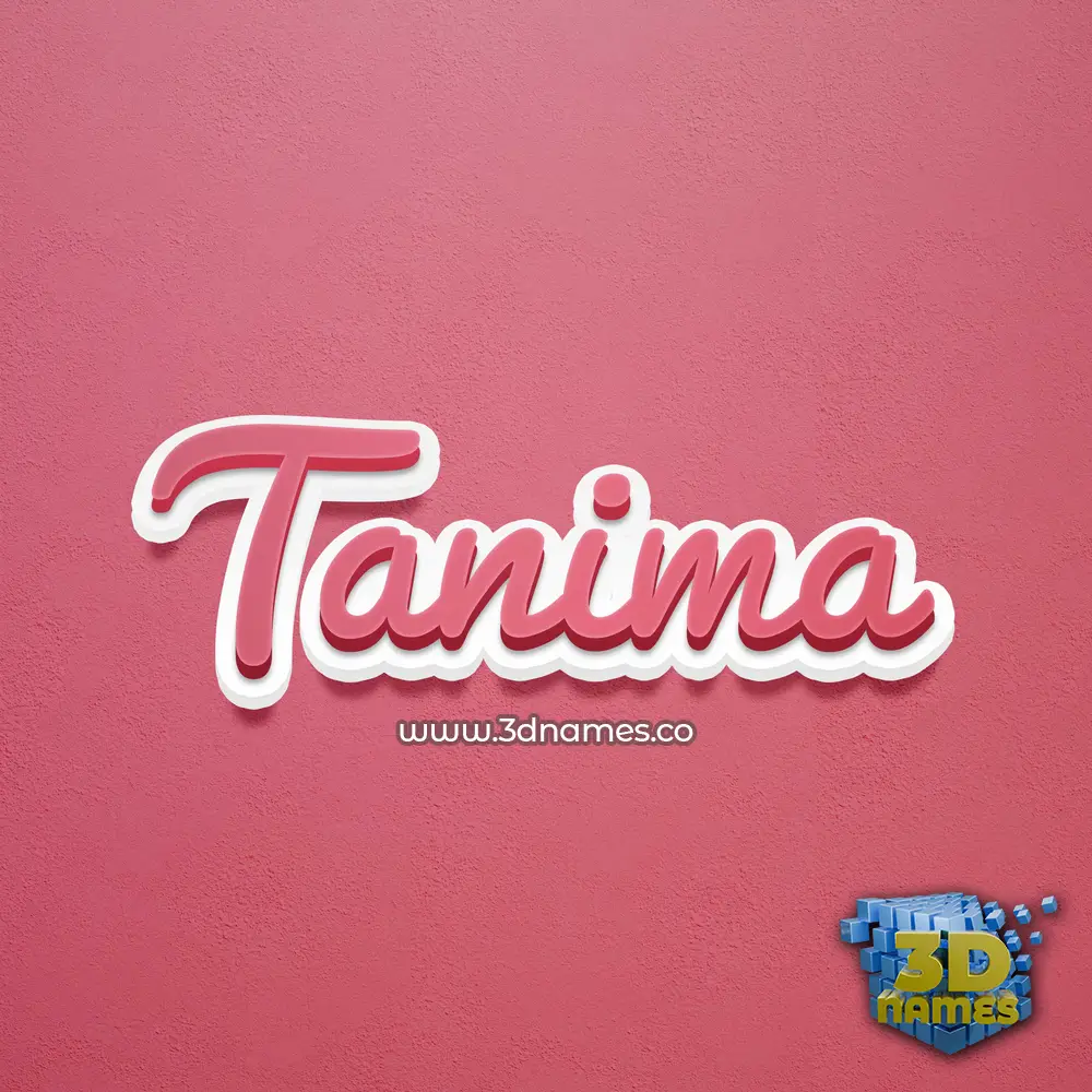 tanima in Red Scribble style - 3D name wallpaper