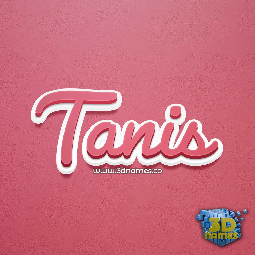 tanis in Red Scribble style - 3D name wallpaper