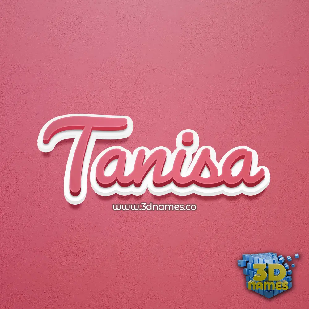 tanisa in Red Scribble style - 3D name wallpaper