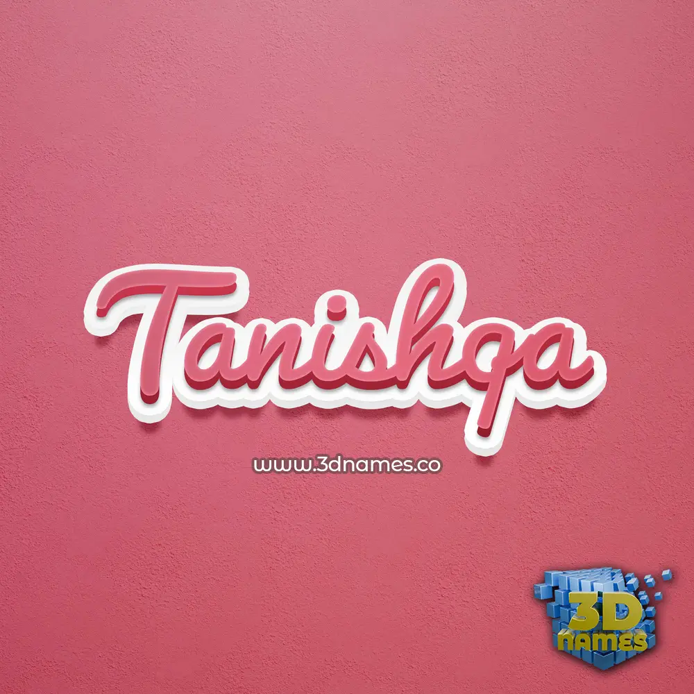 tanishqa in Red Scribble style - 3D name wallpaper
