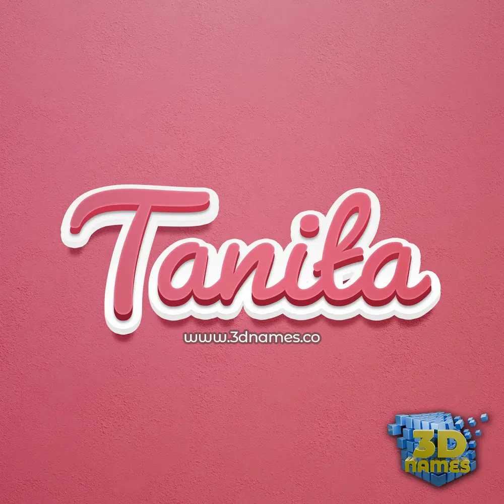 tanita in Red Scribble style - 3D name wallpaper