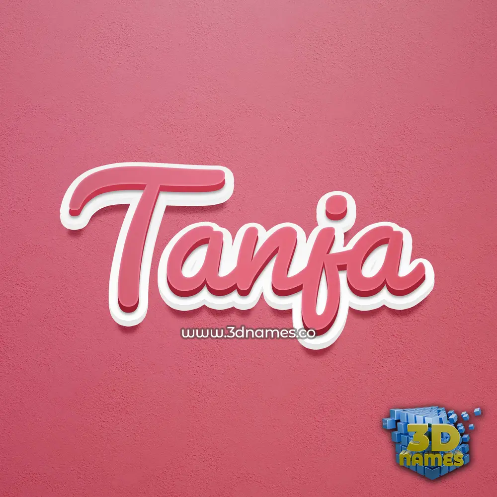 tanja in Red Scribble style - 3D name wallpaper
