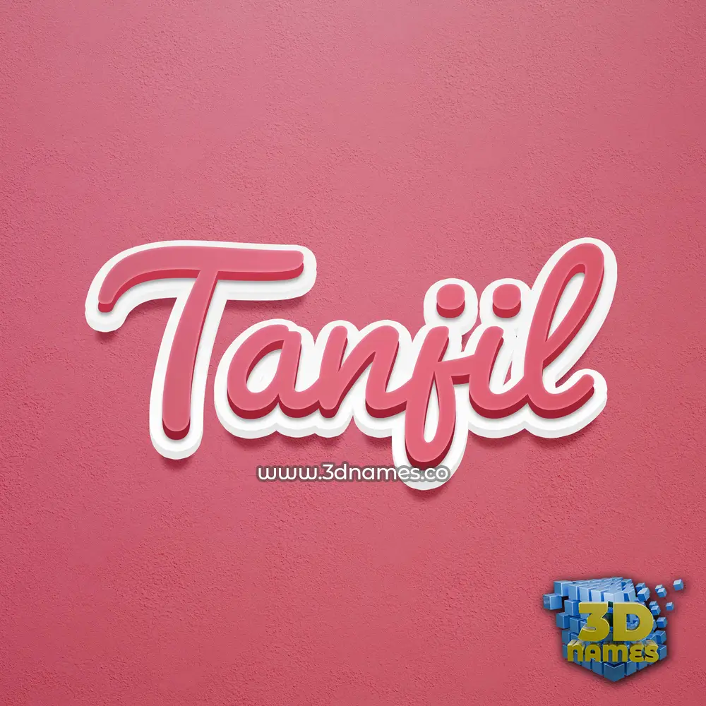 tanjil in Red Scribble style - 3D name wallpaper
