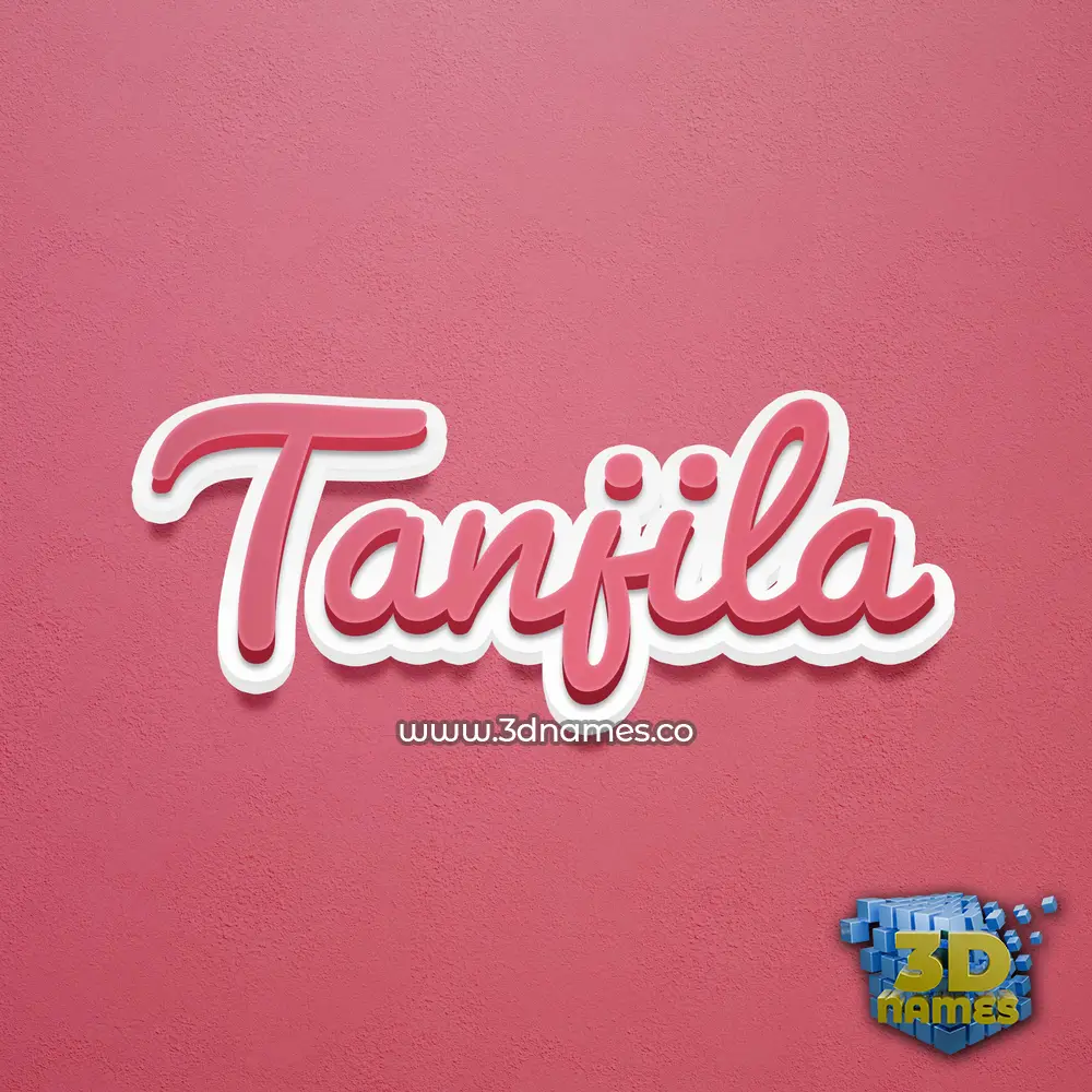 tanjila in Red Scribble style - 3D name wallpaper