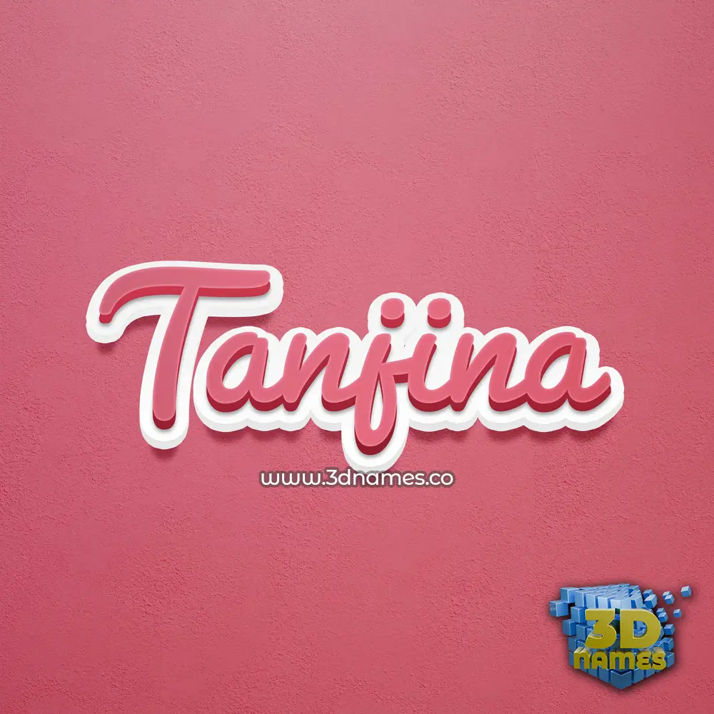 tanjina in Red Scribble style - 3D name wallpaper