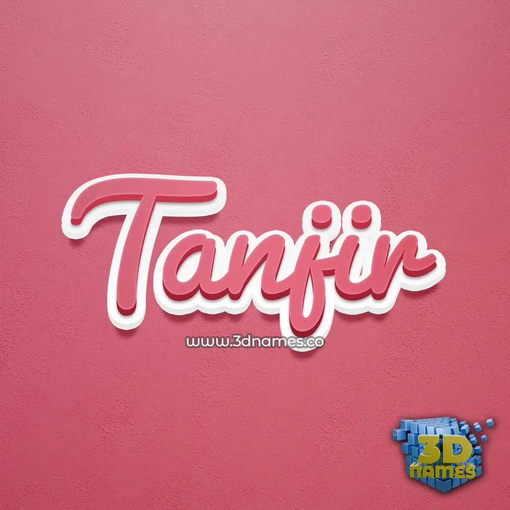tanjir in Red Scribble style - 3D name wallpaper