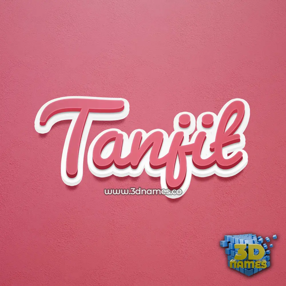 tanjit in Red Scribble style - 3D name wallpaper