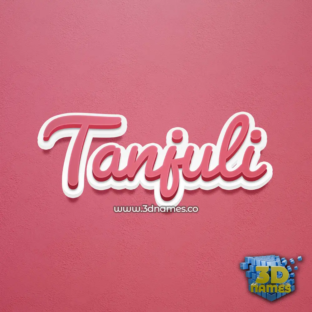 tanjuli in Red Scribble style - 3D name wallpaper
