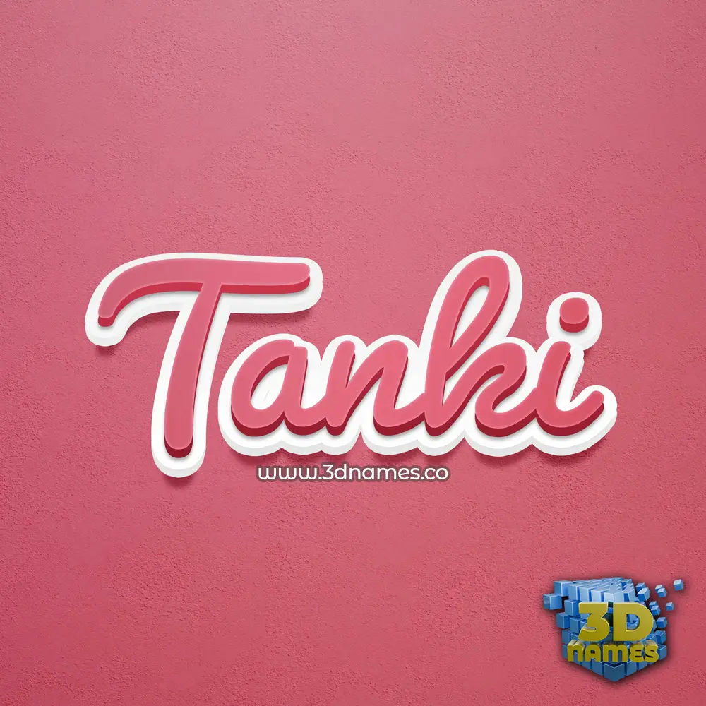 tanki in Red Scribble style - 3D name wallpaper