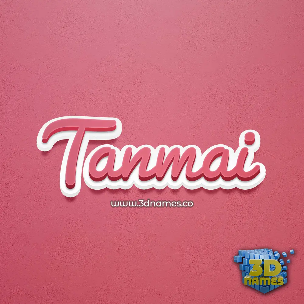 tanmai in Red Scribble style - 3D name wallpaper