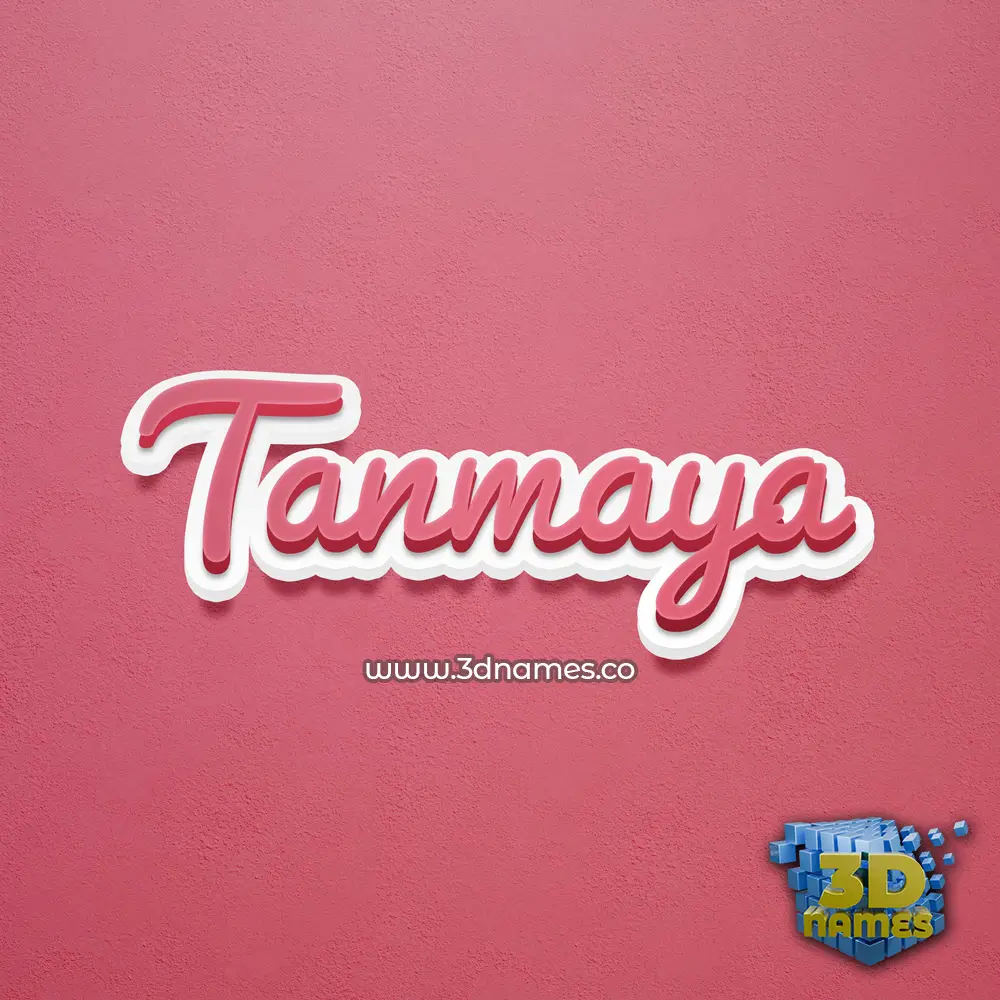 tanmaya in Red Scribble style - 3D name wallpaper