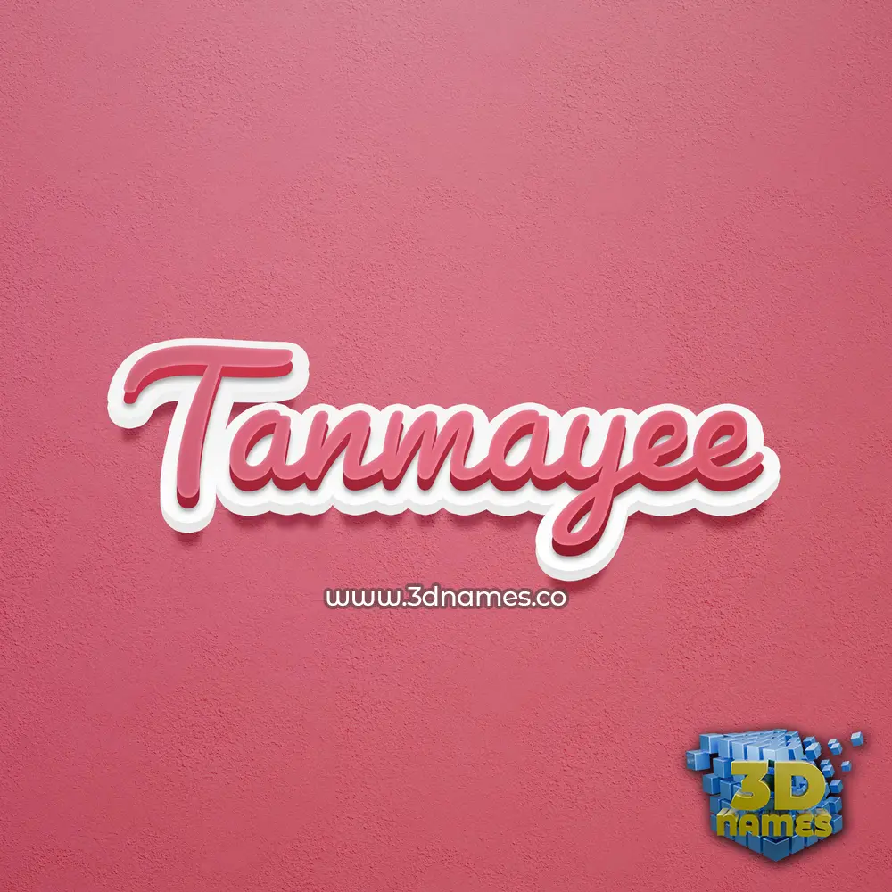 tanmayee in Red Scribble style - 3D name wallpaper