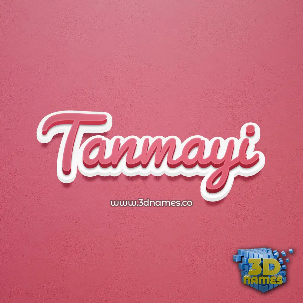 tanmayi in Red Scribble style - 3D name wallpaper