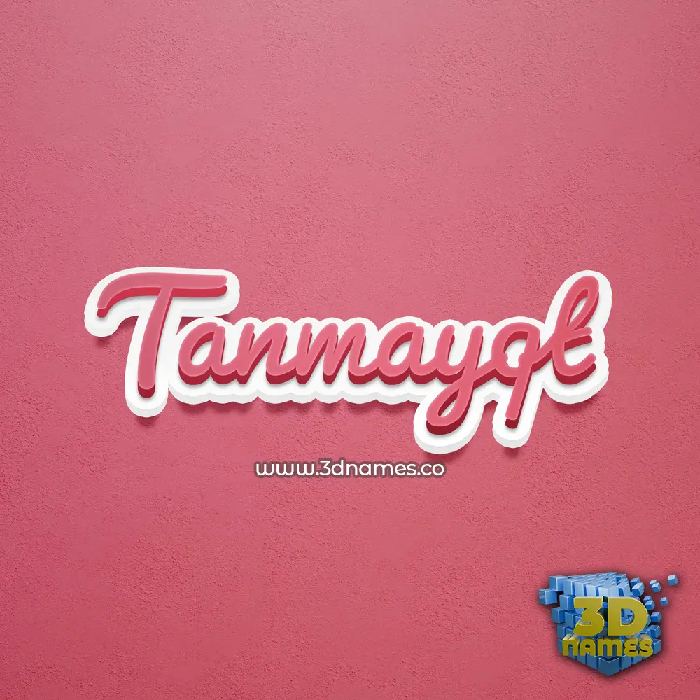 tanmayqt in Red Scribble style - 3D name wallpaper