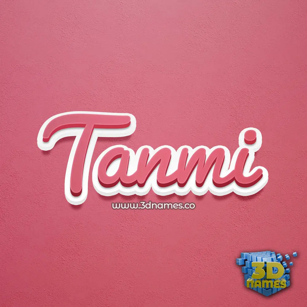 tanmi in Red Scribble style - 3D name wallpaper