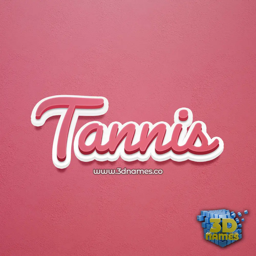 tannis in Red Scribble style - 3D name wallpaper