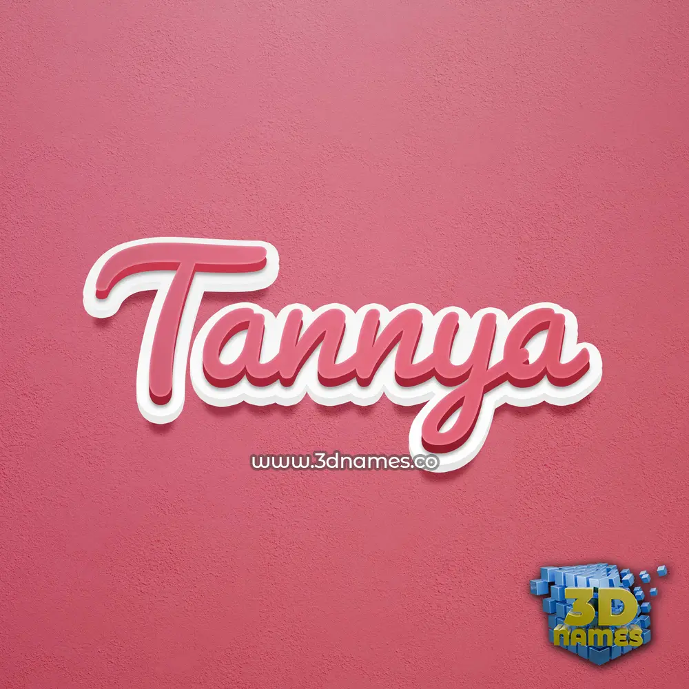 tannya in Red Scribble style - 3D name wallpaper
