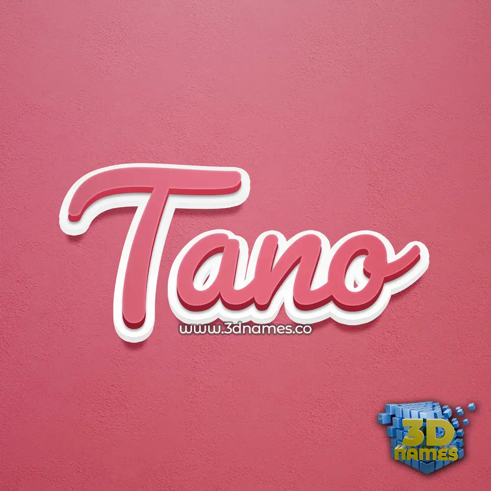tano in Red Scribble style - 3D name wallpaper