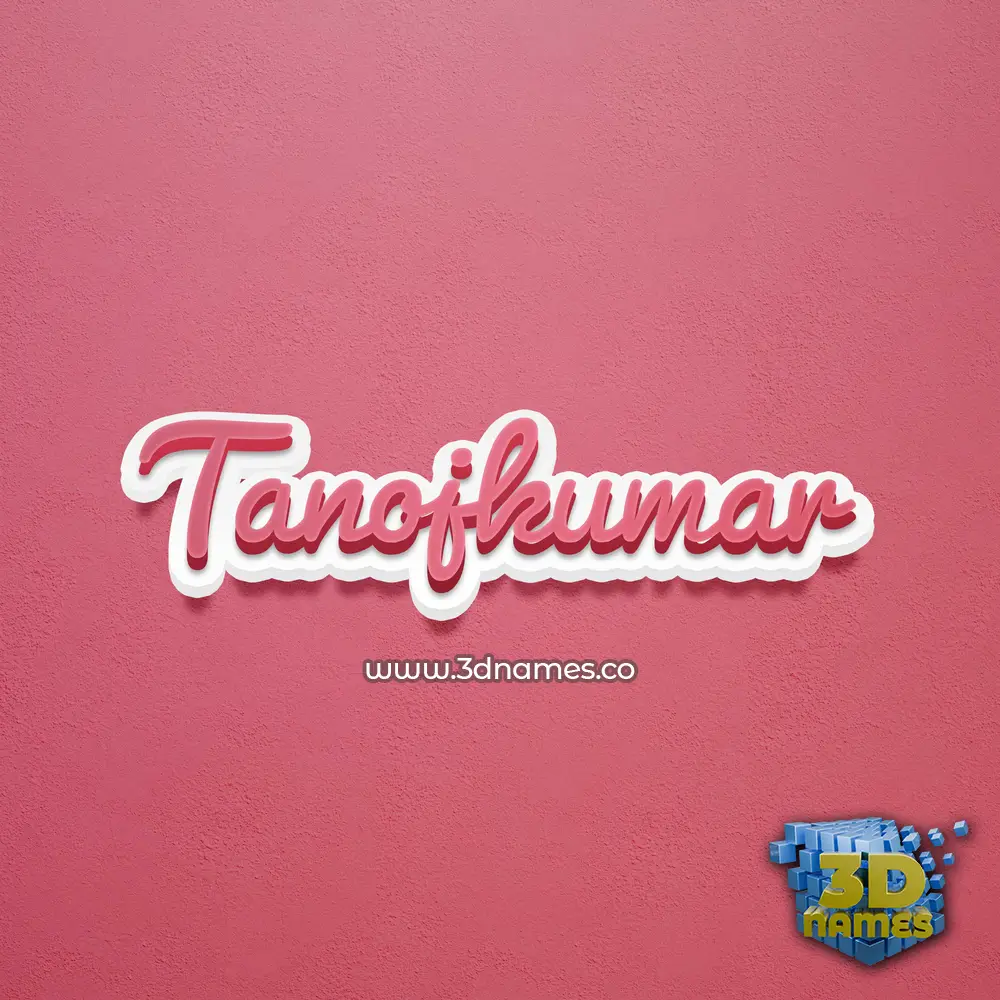tanojkumar in Red Scribble style - 3D name wallpaper