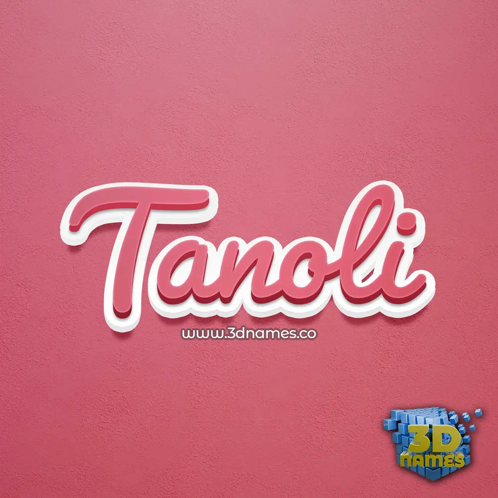tanoli in Red Scribble style - 3D name wallpaper