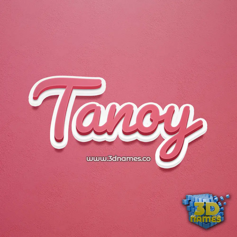 tanoy in Red Scribble style - 3D name wallpaper
