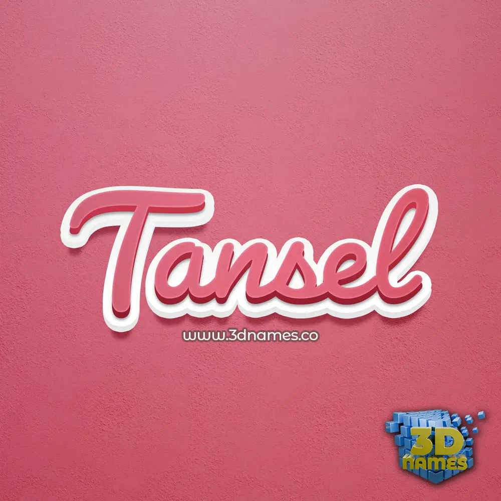 tansel in Red Scribble style - 3D name wallpaper