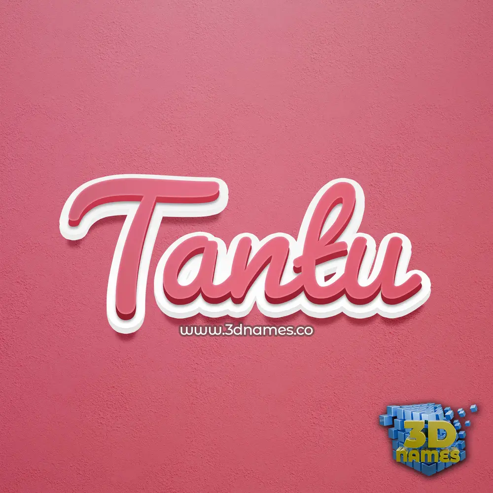tantu in Red Scribble style - 3D name wallpaper