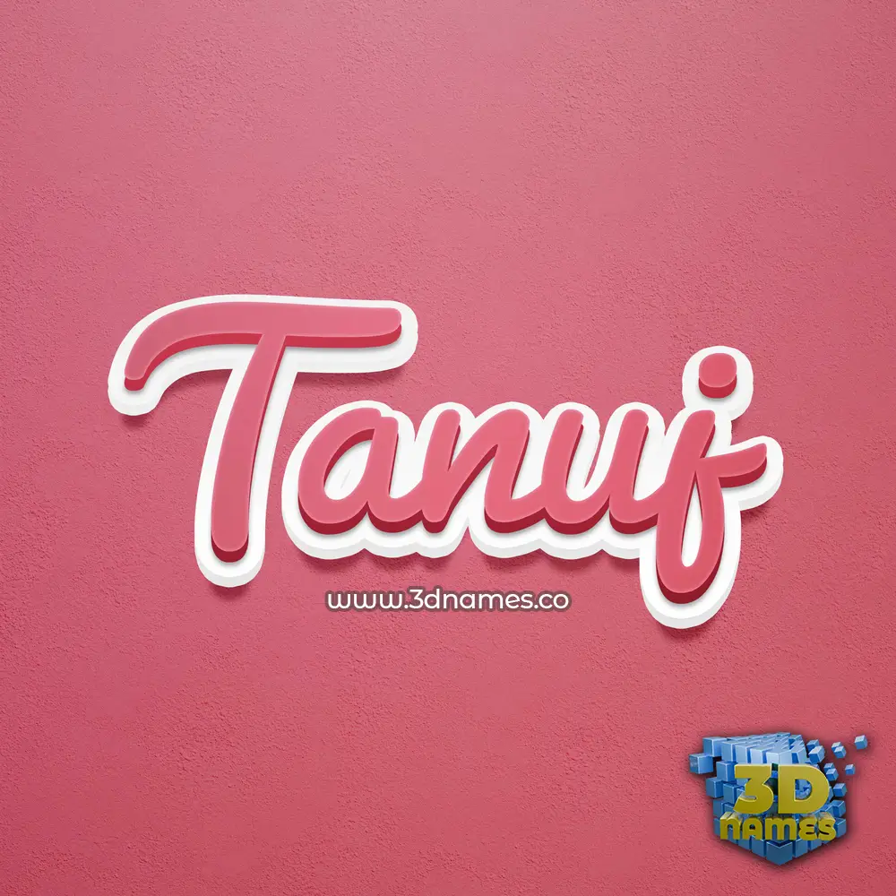 tanuj in Red Scribble style - 3D name wallpaper