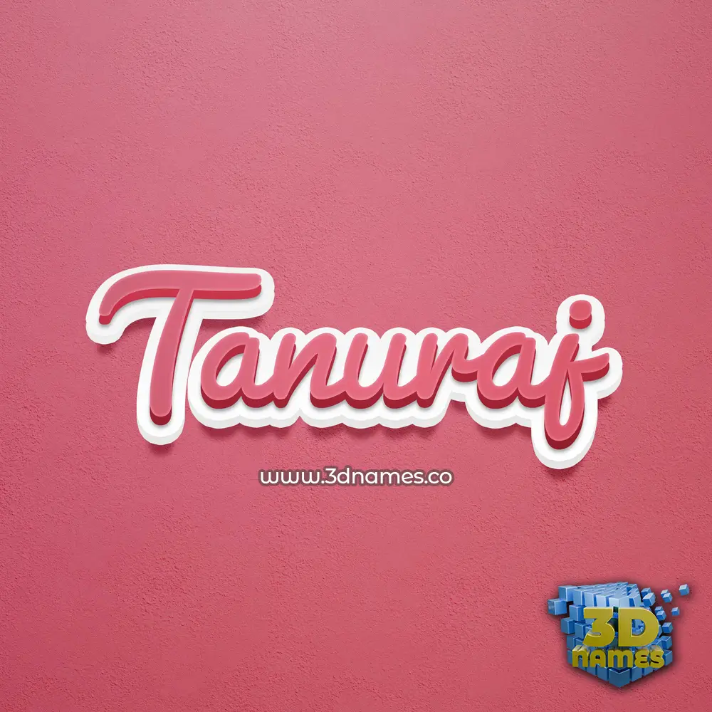 tanuraj in Red Scribble style - 3D name wallpaper