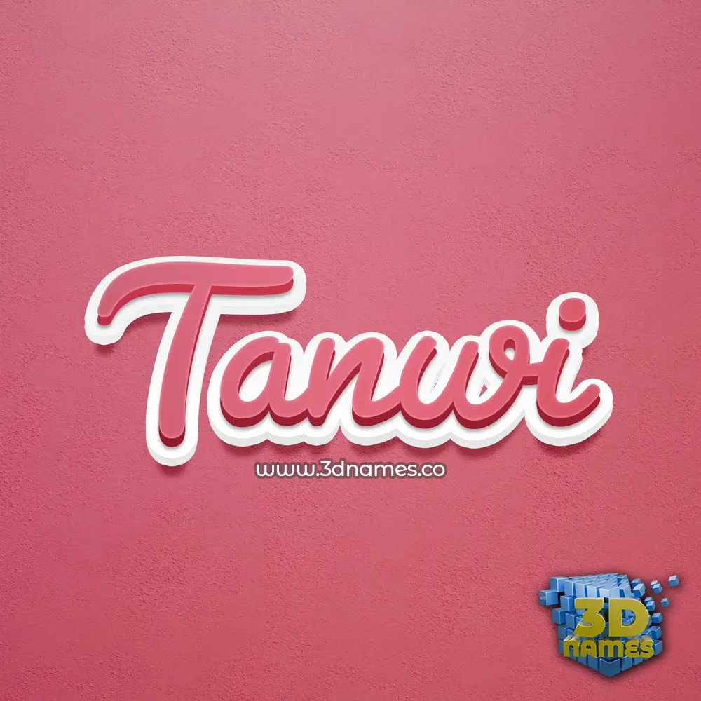 tanwi in Red Scribble style - 3D name wallpaper