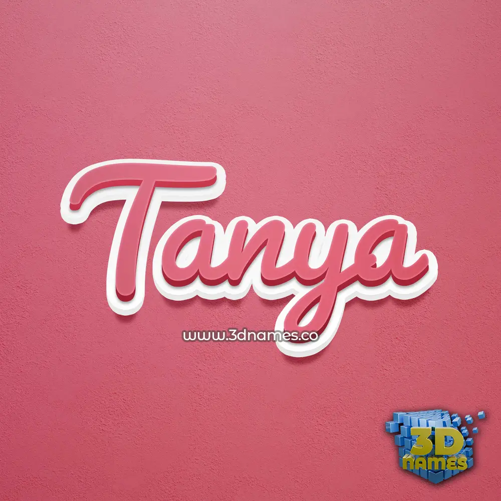 tanya in Red Scribble style - 3D name wallpaper