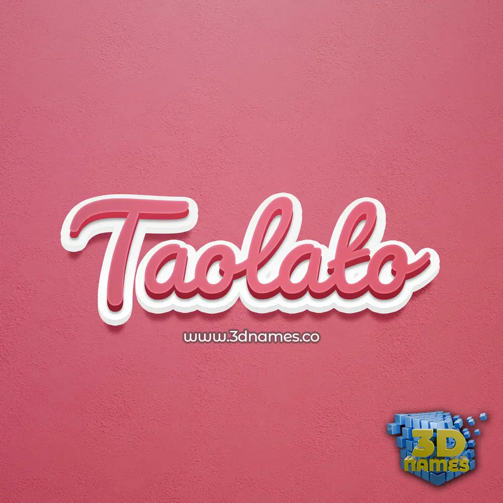 taolato in Red Scribble style - 3D name wallpaper