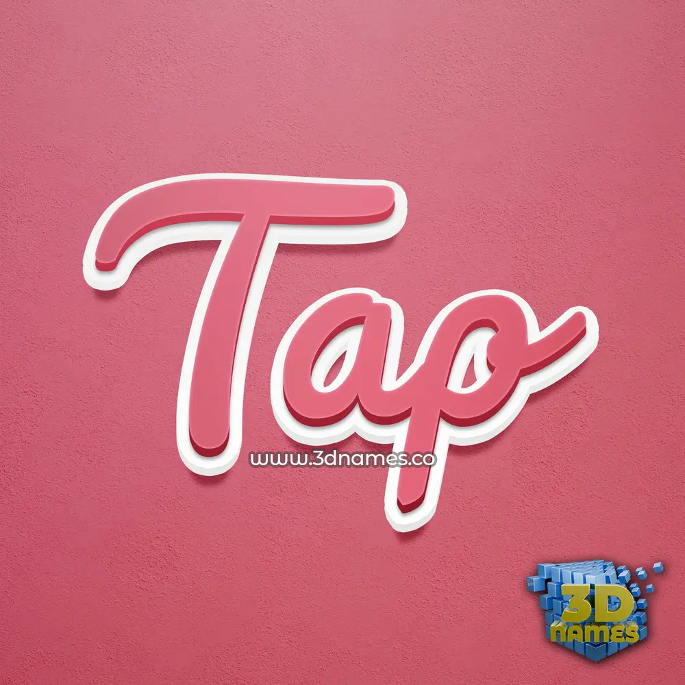 tap in Red Scribble style - 3D name wallpaper