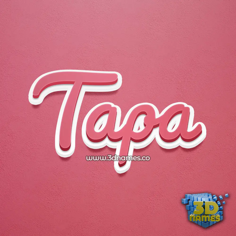 tapa in Red Scribble style - 3D name wallpaper