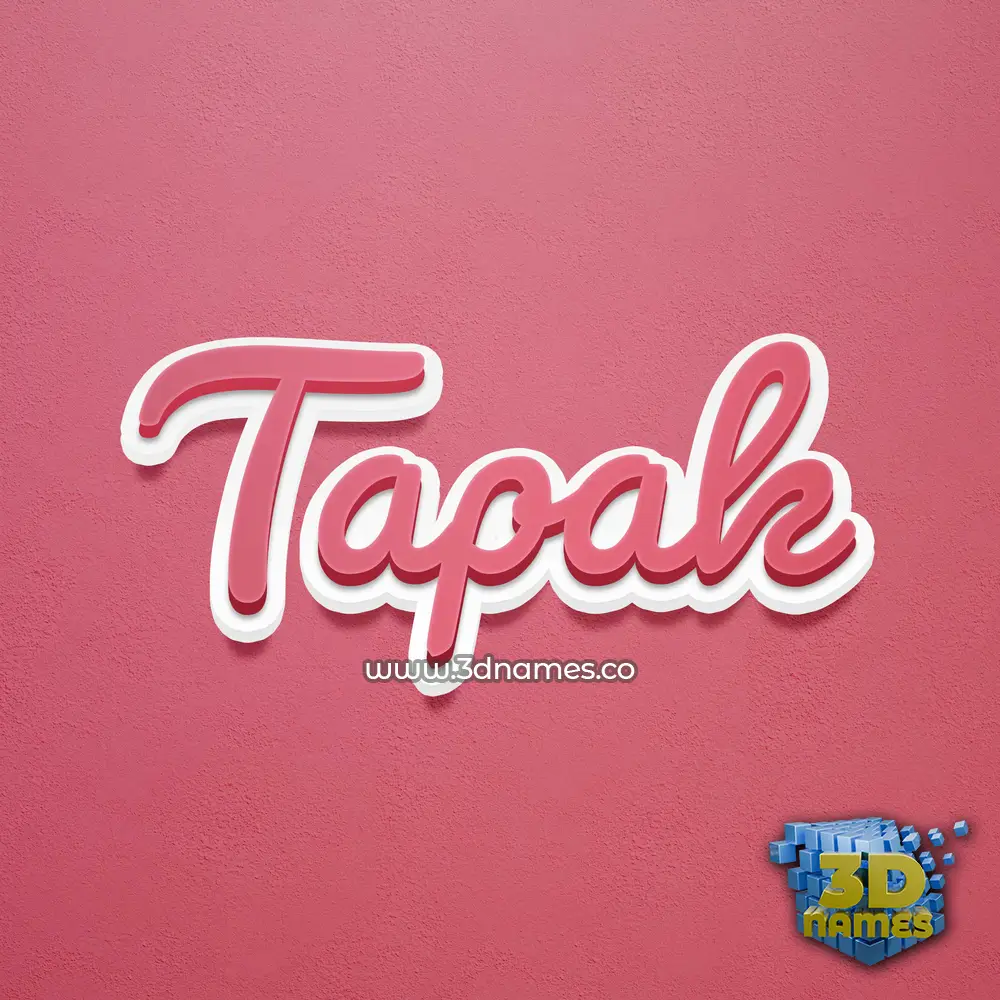 tapak in Red Scribble style - 3D name wallpaper