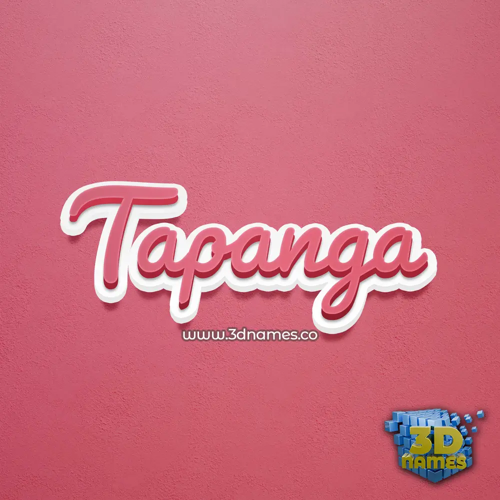 tapanga in Red Scribble style - 3D name wallpaper