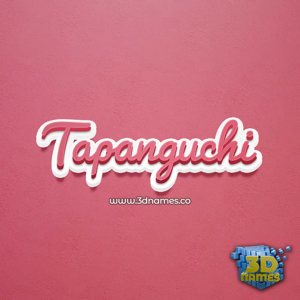 tapanguchi in Red Scribble style - 3D name wallpaper