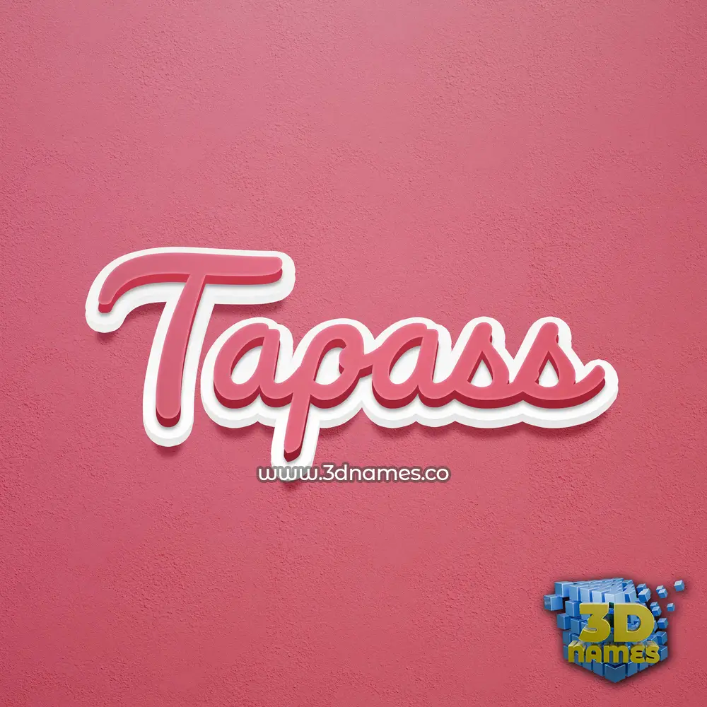 tapass in Red Scribble style - 3D name wallpaper