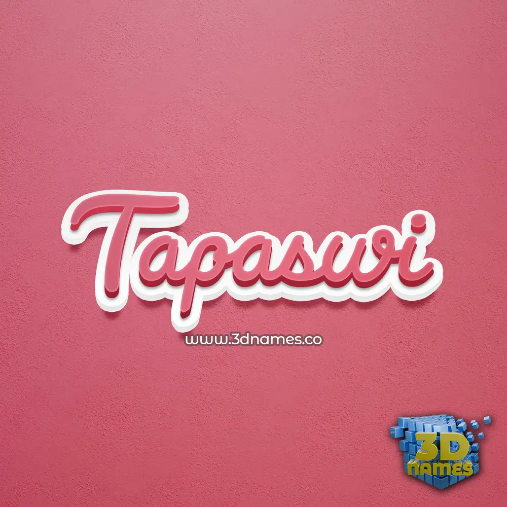 tapaswi in Red Scribble style - 3D name wallpaper