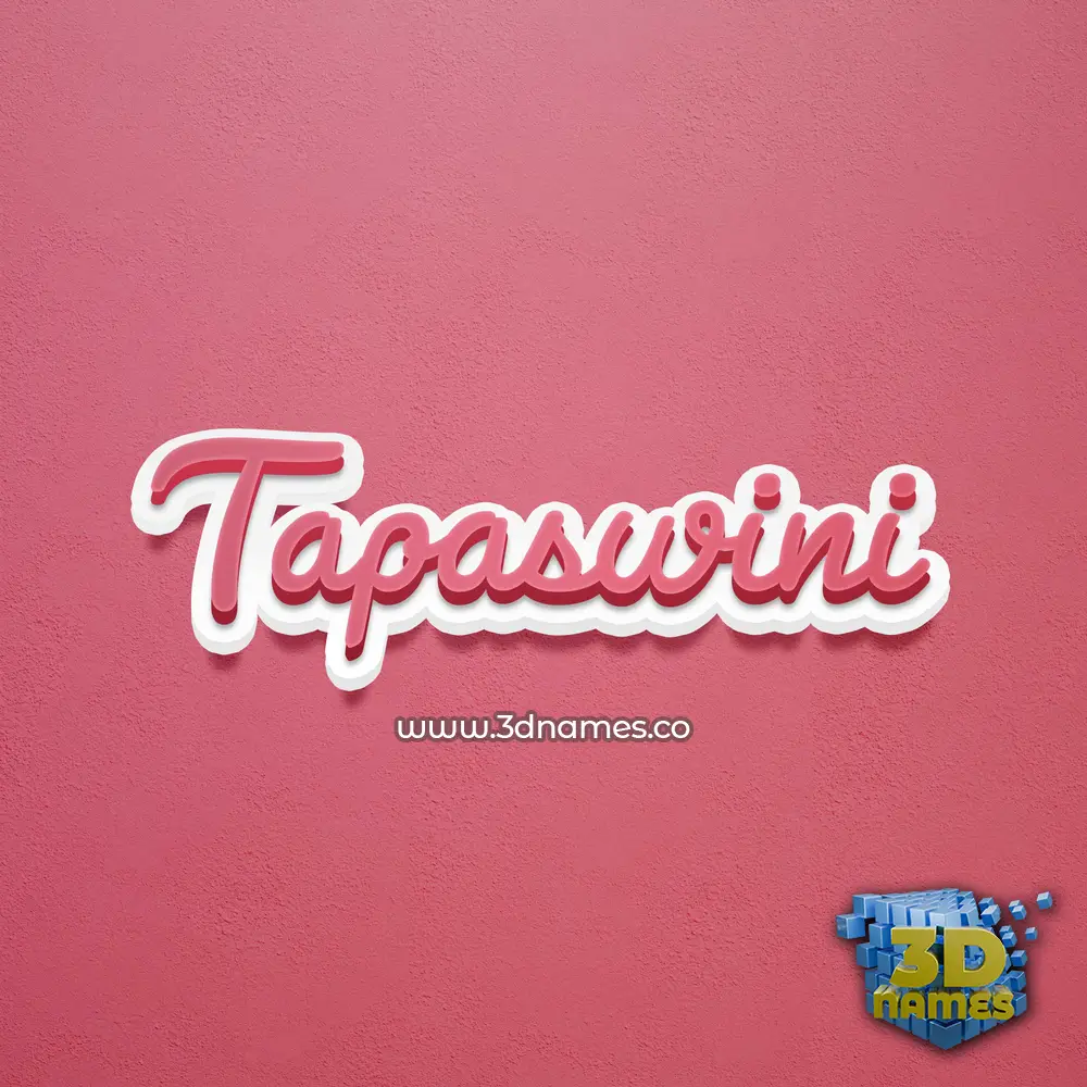 tapaswini in Red Scribble style - 3D name wallpaper
