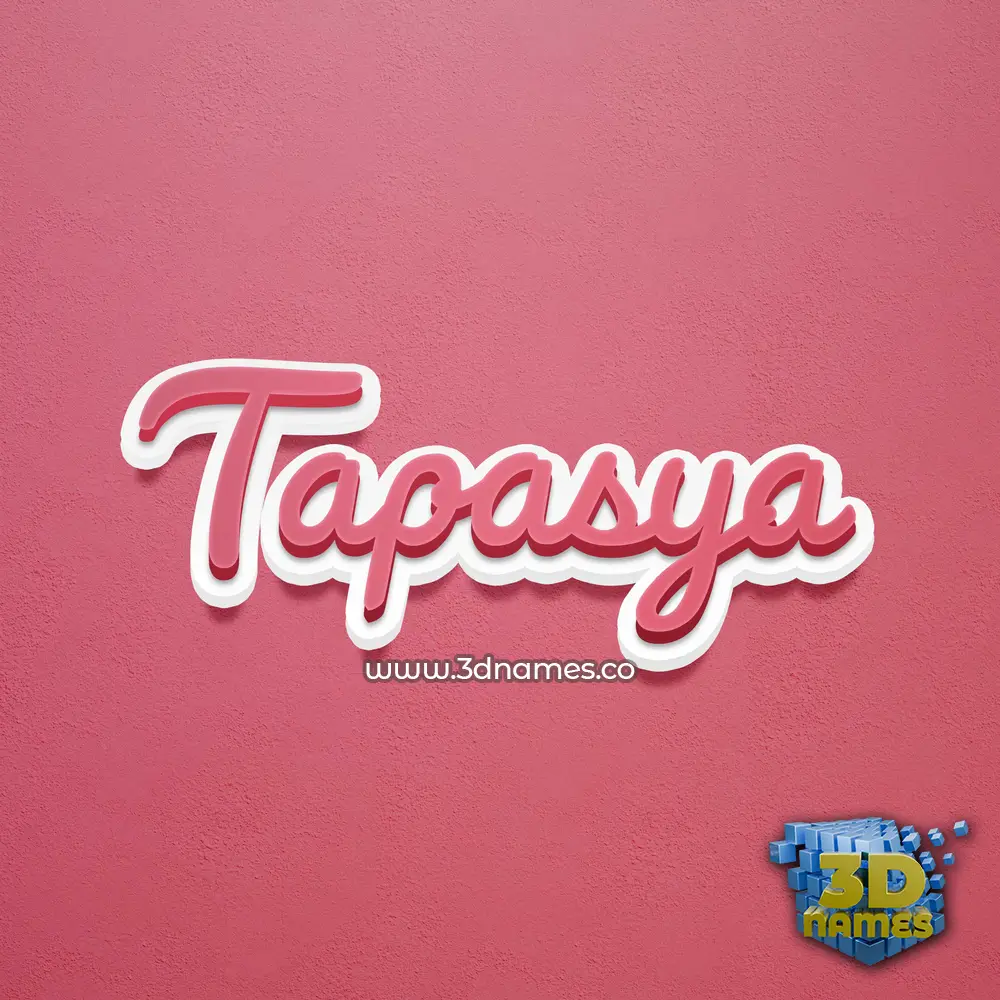 tapasya in Red Scribble style - 3D name wallpaper