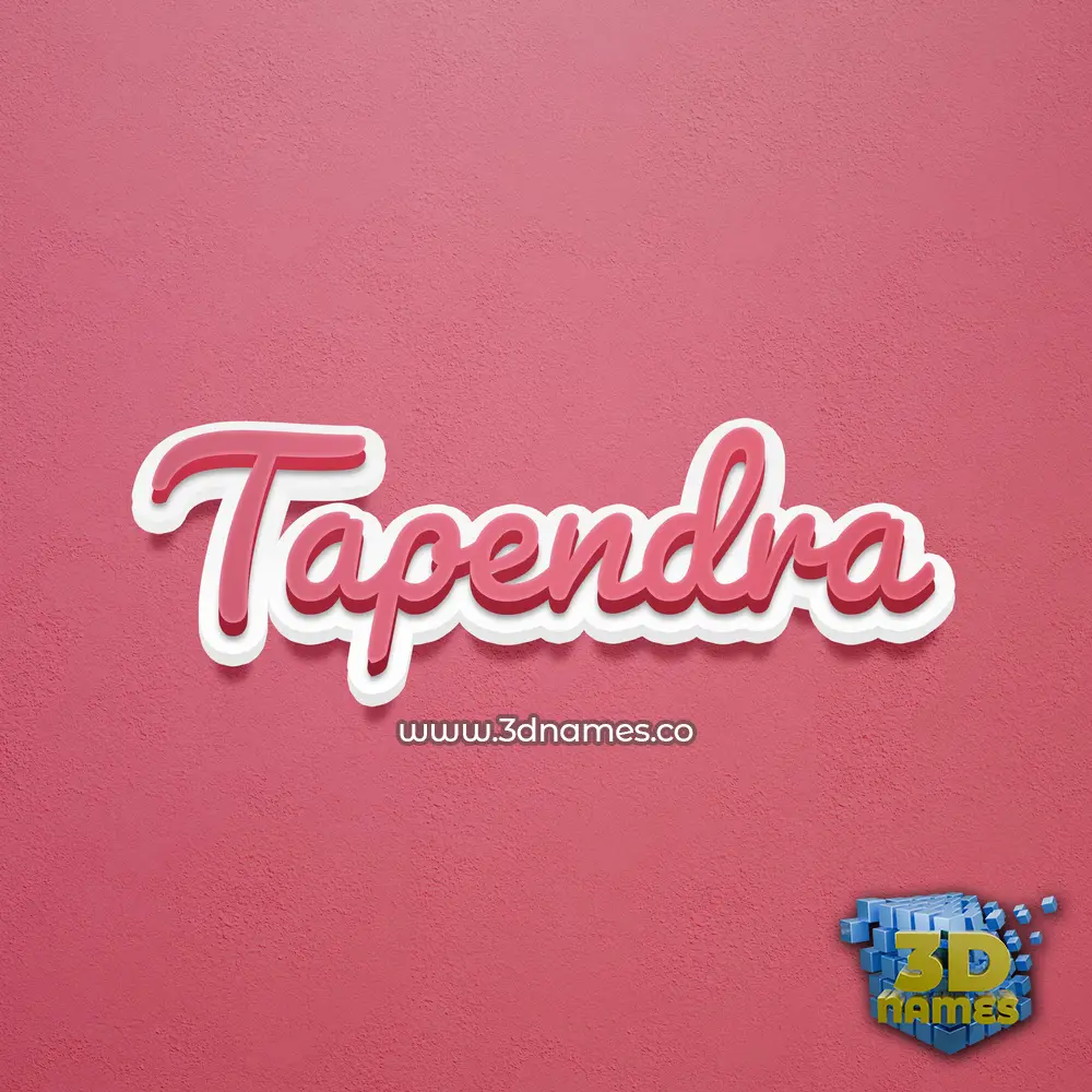 tapendra in Red Scribble style - 3D name wallpaper