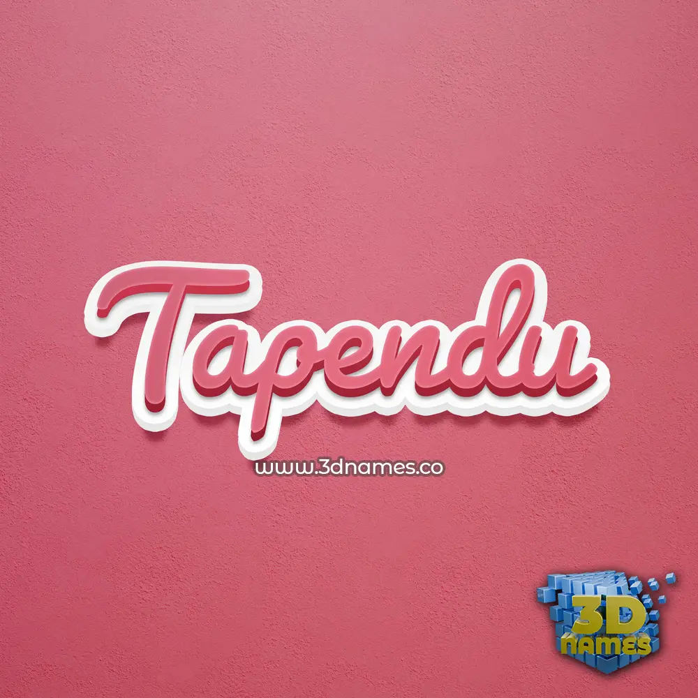 tapendu in Red Scribble style - 3D name wallpaper