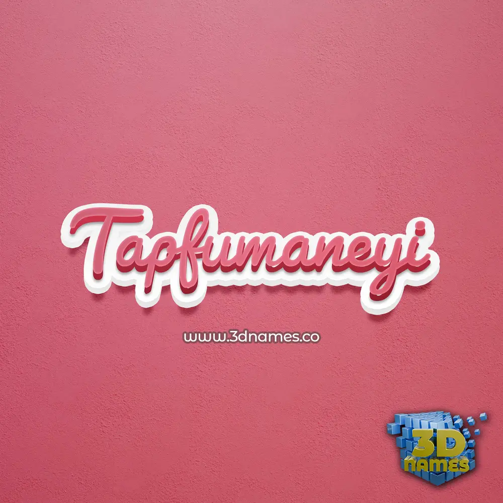 tapfumaneyi in Red Scribble style - 3D name wallpaper