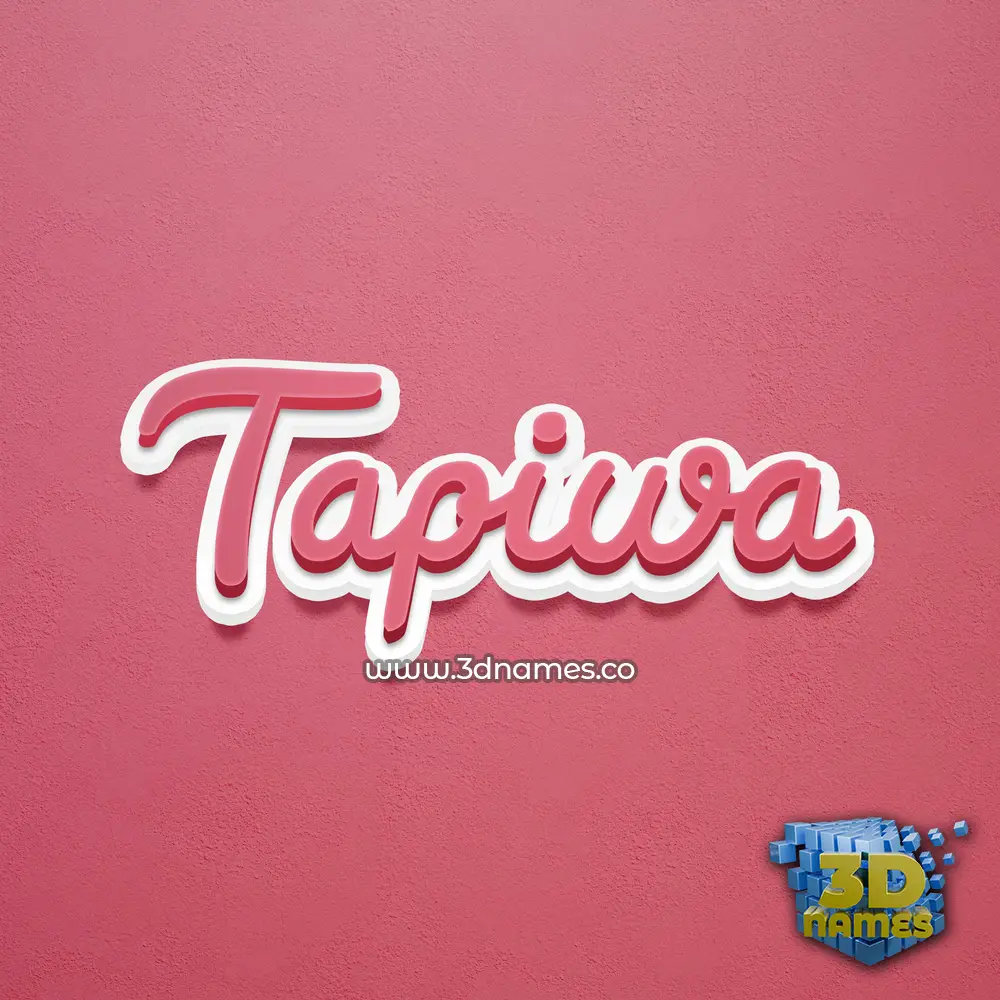 tapiwa in Red Scribble style - 3D name wallpaper