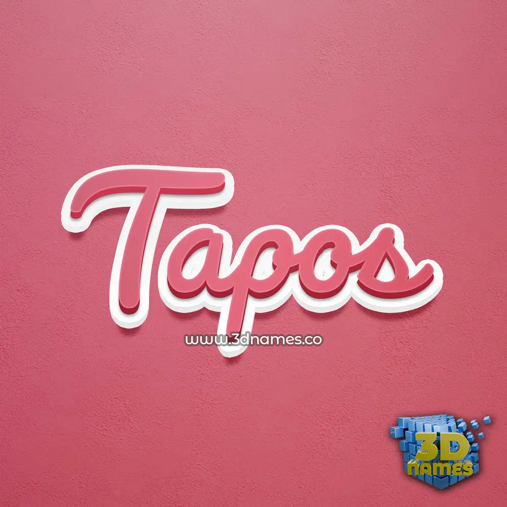 tapos in Red Scribble style - 3D name wallpaper