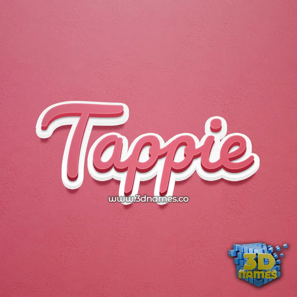tappie in Red Scribble style - 3D name wallpaper