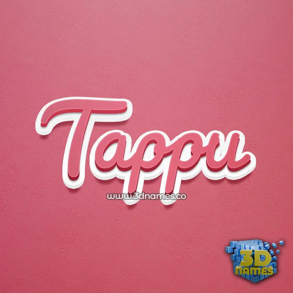 tappu in Red Scribble style - 3D name wallpaper