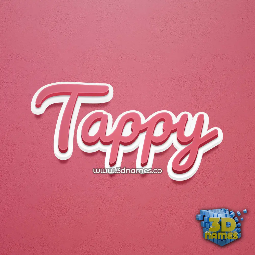 tappy in Red Scribble style - 3D name wallpaper